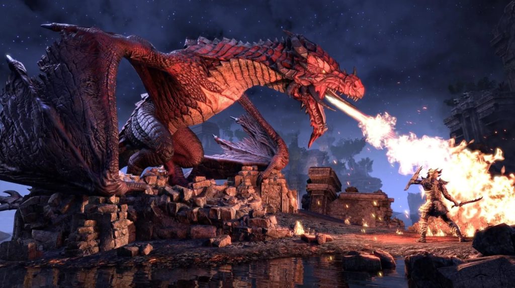 The Elder Scrolls Elsweyr dragon