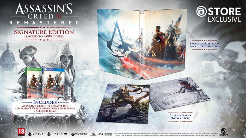 Contenu de la Signature Edition Assassin's Creed 3 remastered