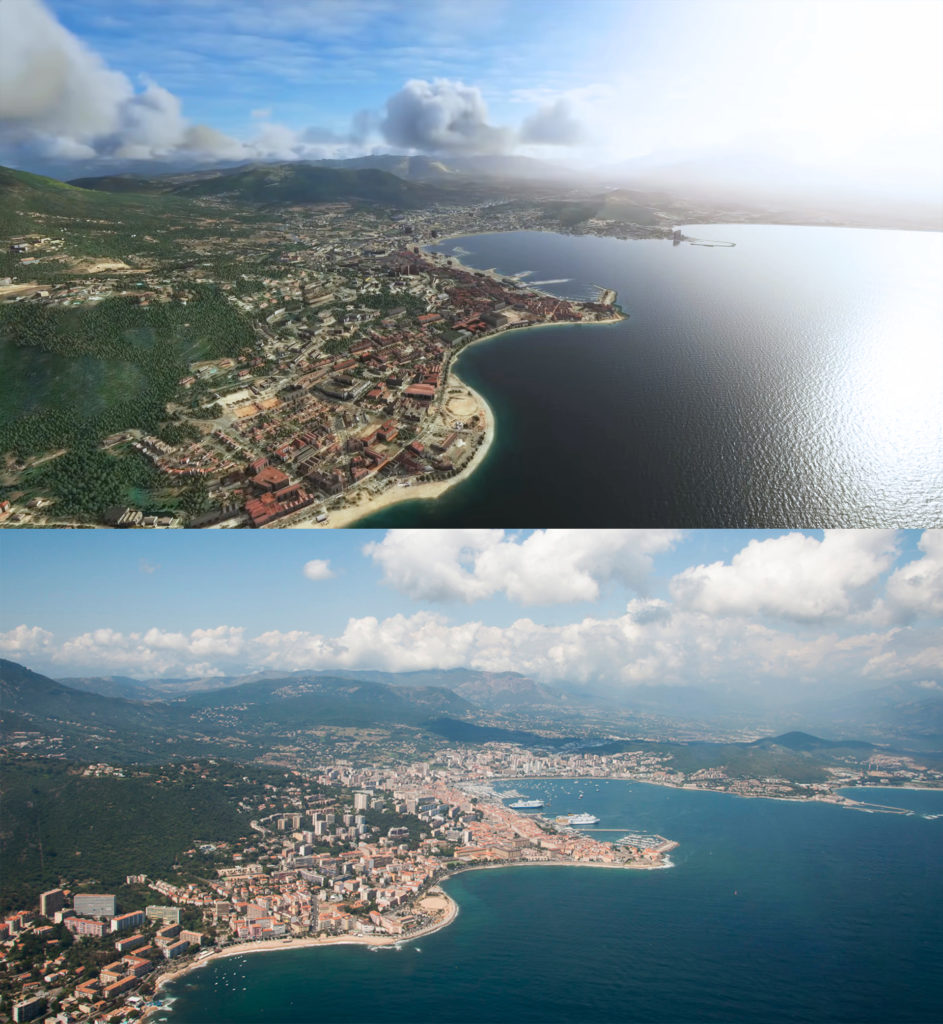 Flight Simulator comparatif irl