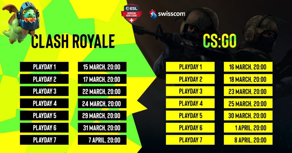 Swisscom Hero League, 5ième saison débute bientôt