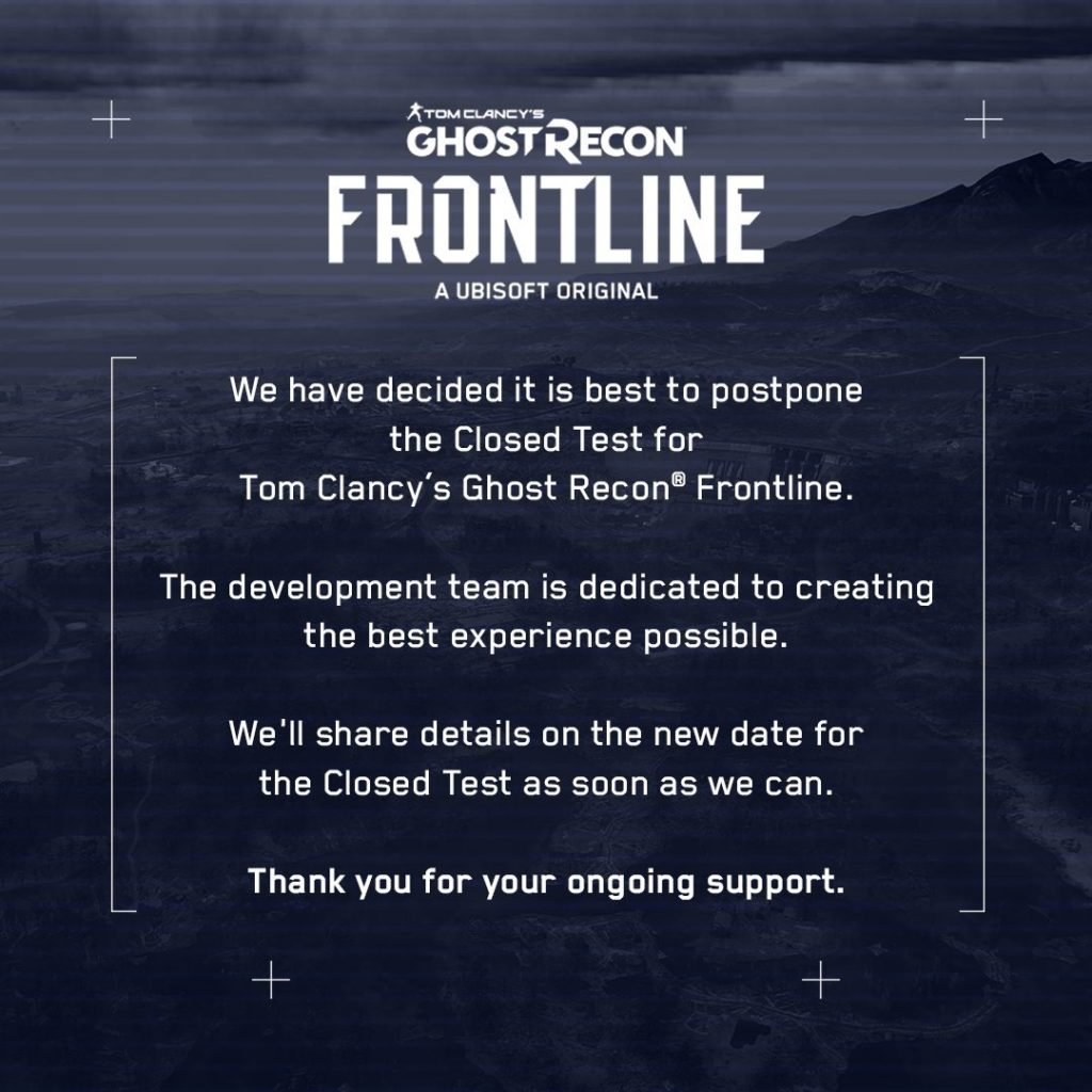 Ghost Recon Frontline, report de la bêta fermée