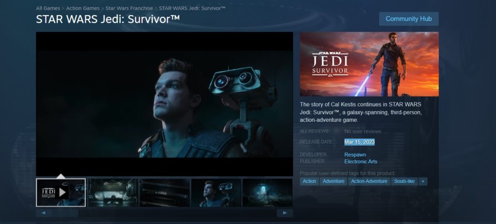 Star Wars Jedi: Survivor, une sortie le 15 mars ?