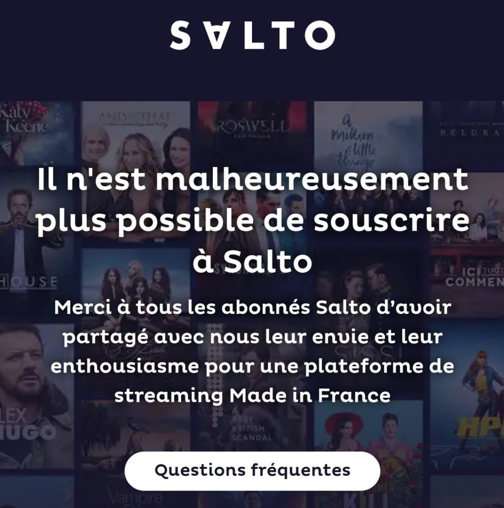 Salto : La fin de la plateforme de streaming est imminente