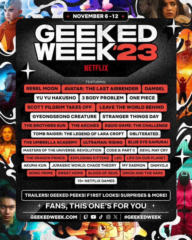 Netflix : Résumé de la Geeked Week 2023 de vendredi soir