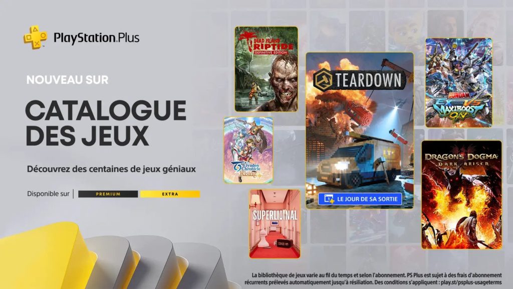 Playstation Plus Extra et Premium, voici les jeux de novembre