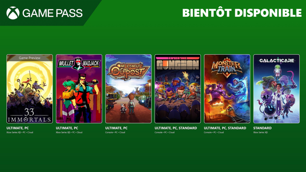 Xbox Game Pass, les premiers jeux de mars 2025