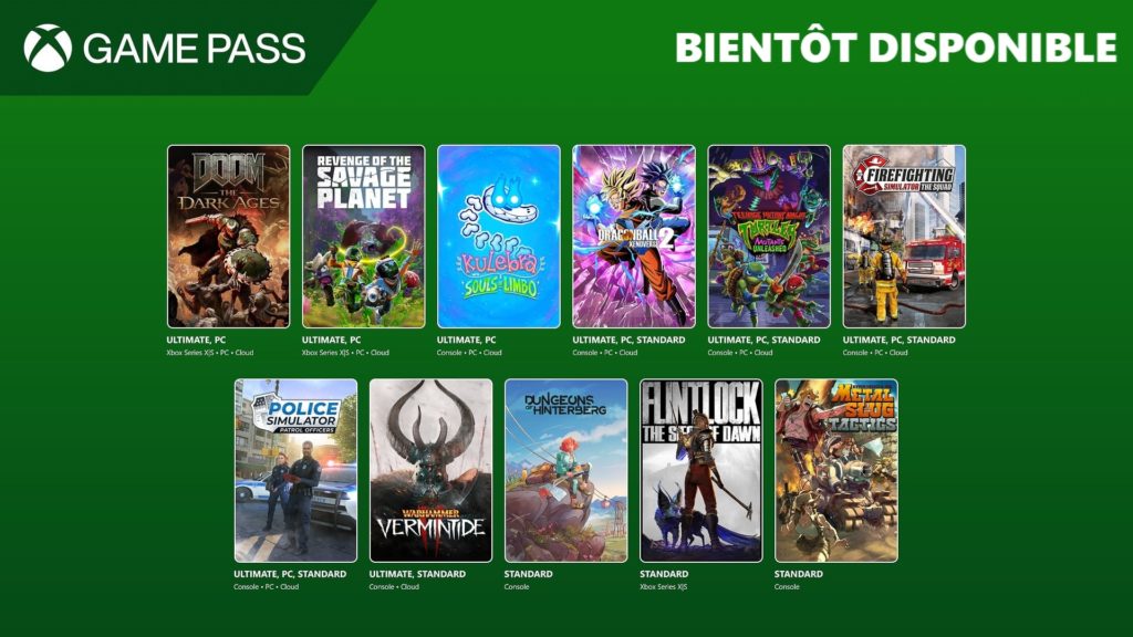 Xbox Game Pass mai 2025, premiers jeux !