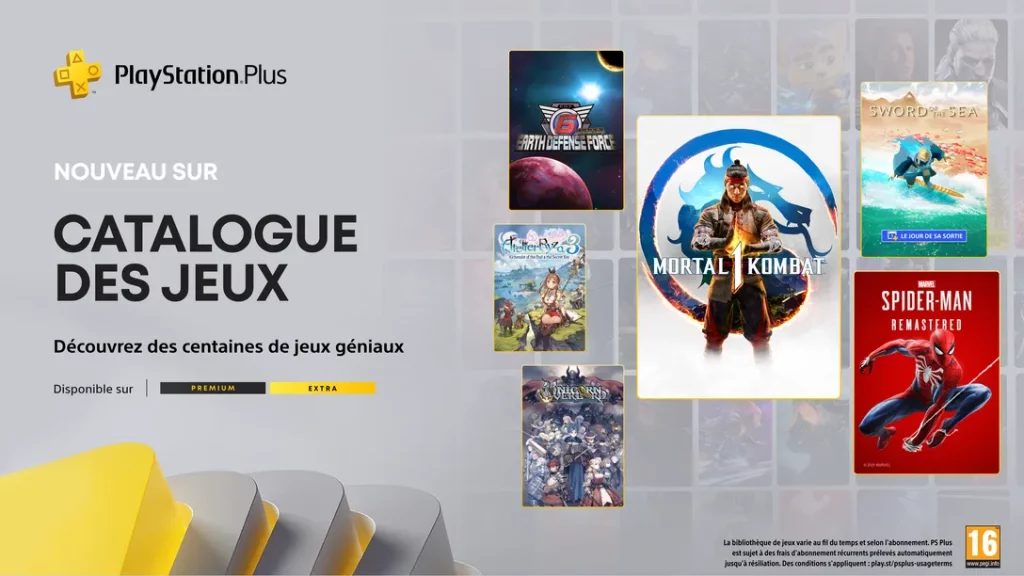 Playstation Plus Extra et Premium, les jeux du mois d'août 2025