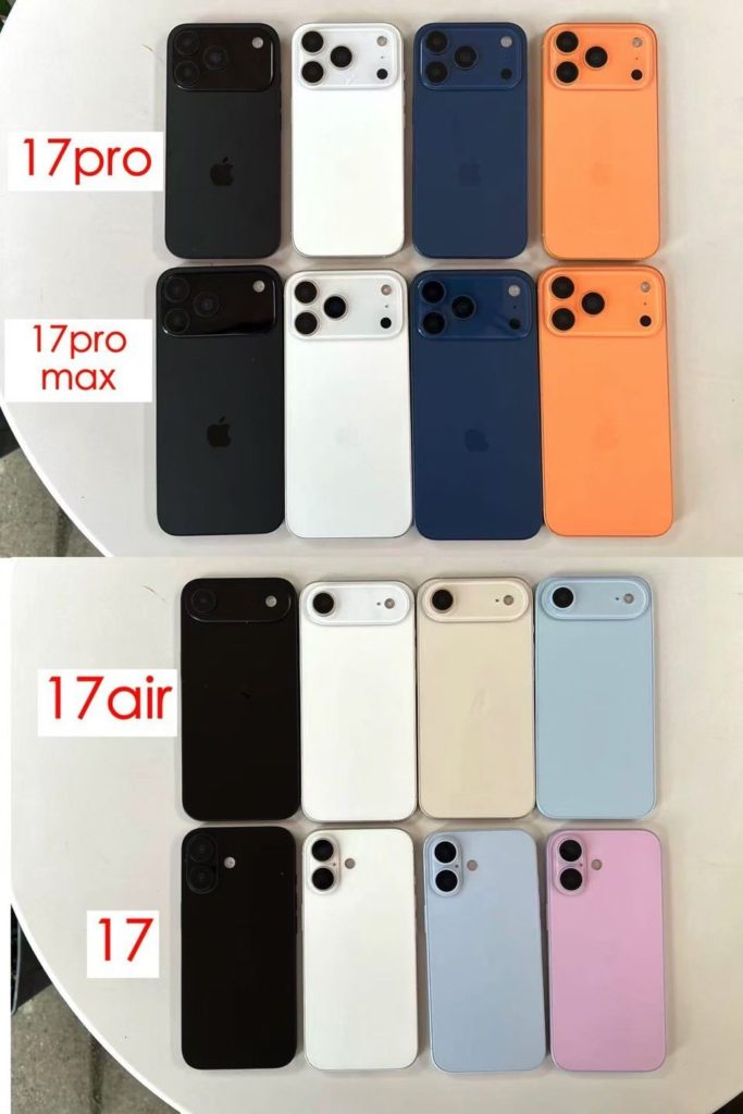 iPhone 17, iPhone 17 Pro, iPhone 17 Air, voici les modèles et les couleurs ! 
